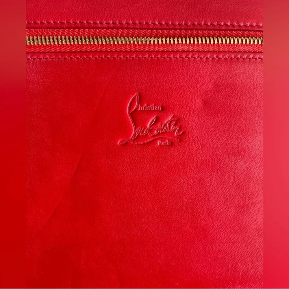 Christian Louboutin Red patent cris spiked leather Pouch for I pad or much more! - Picture 11 of 14